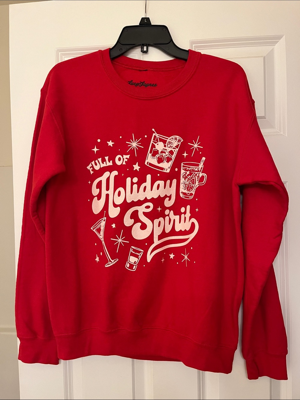 Lucy & Laurel Red 'Holiday Spirit' Crewneck Sweatshirt